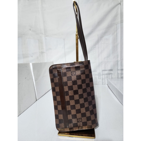 LOUIS VUITTON Damier Canvas Saint Louis Wristlet/Clutch Bag Brown - Picture 1 of 14
